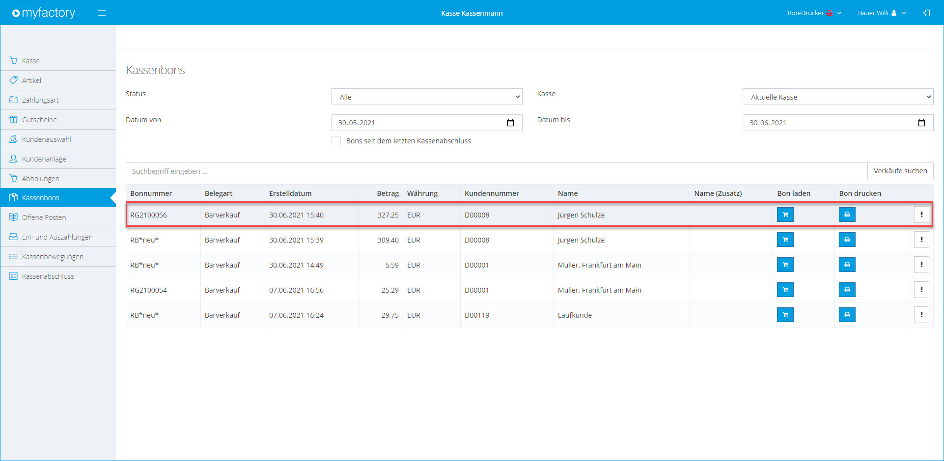 Myfactory.POS: Die Kasse nutzen 50