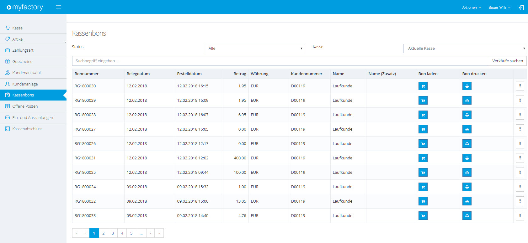 Myfactory.POS: Die Kasse nutzen 76