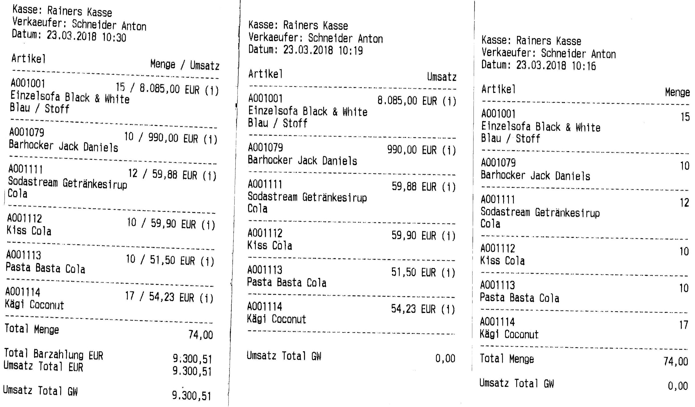 Myfactory.POS: Die Kasse nutzen 88