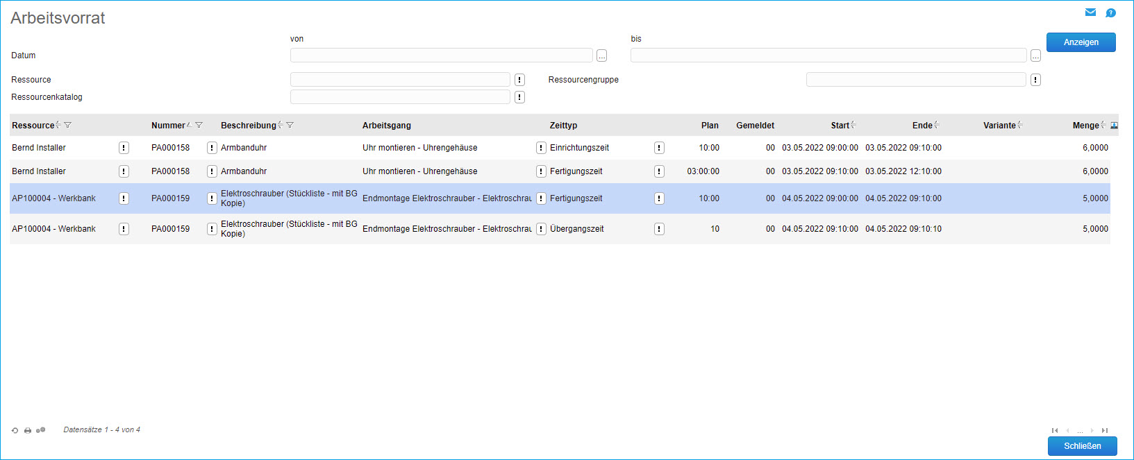 Arbeitsvorrat 0