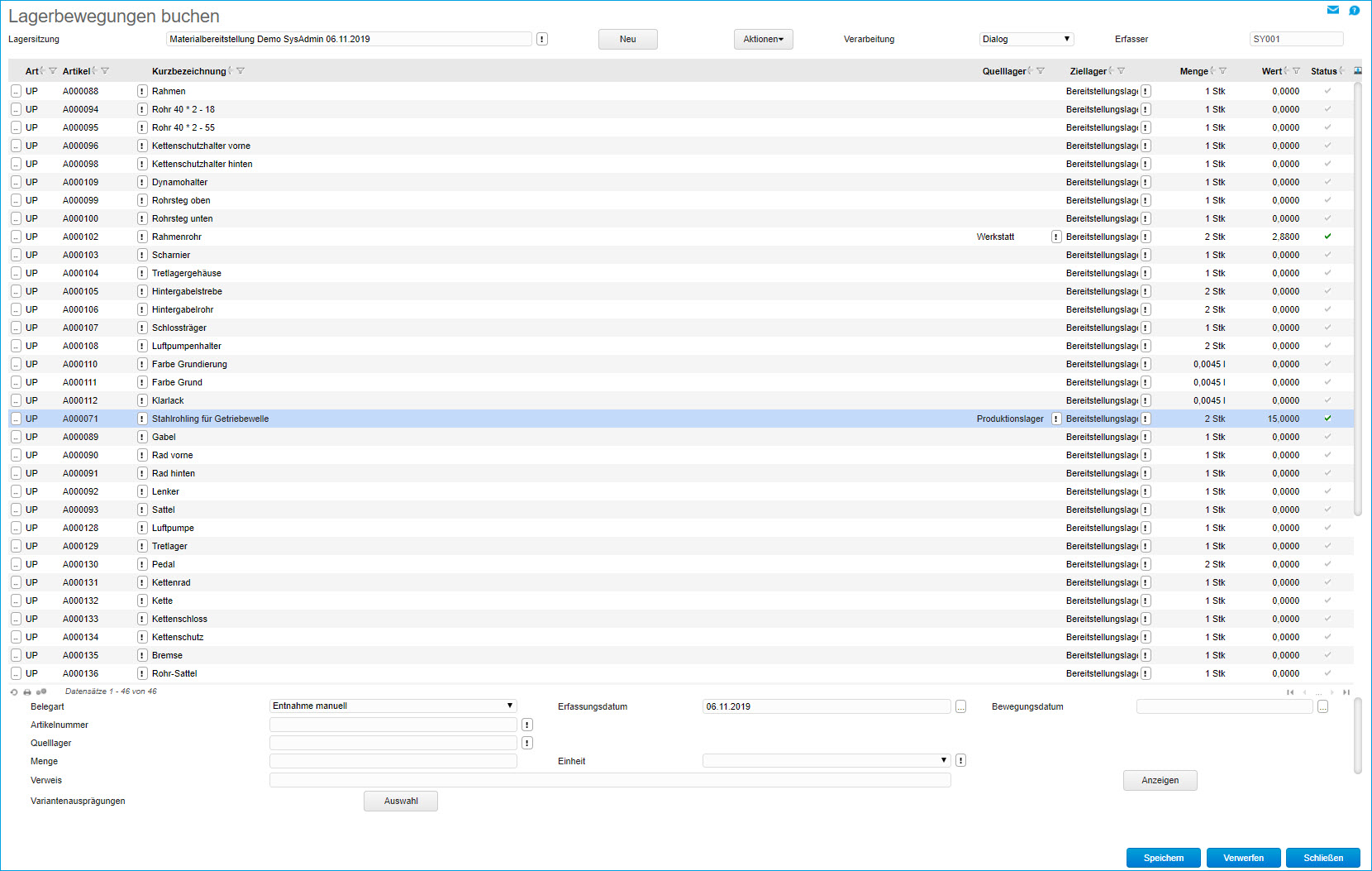 Materialbereitstellung 4