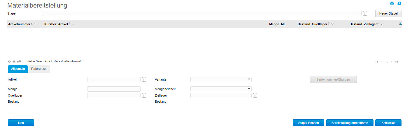 Materialbereitstellung 0