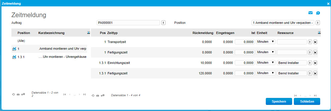 Produktionsauftrag bearbeiten 7