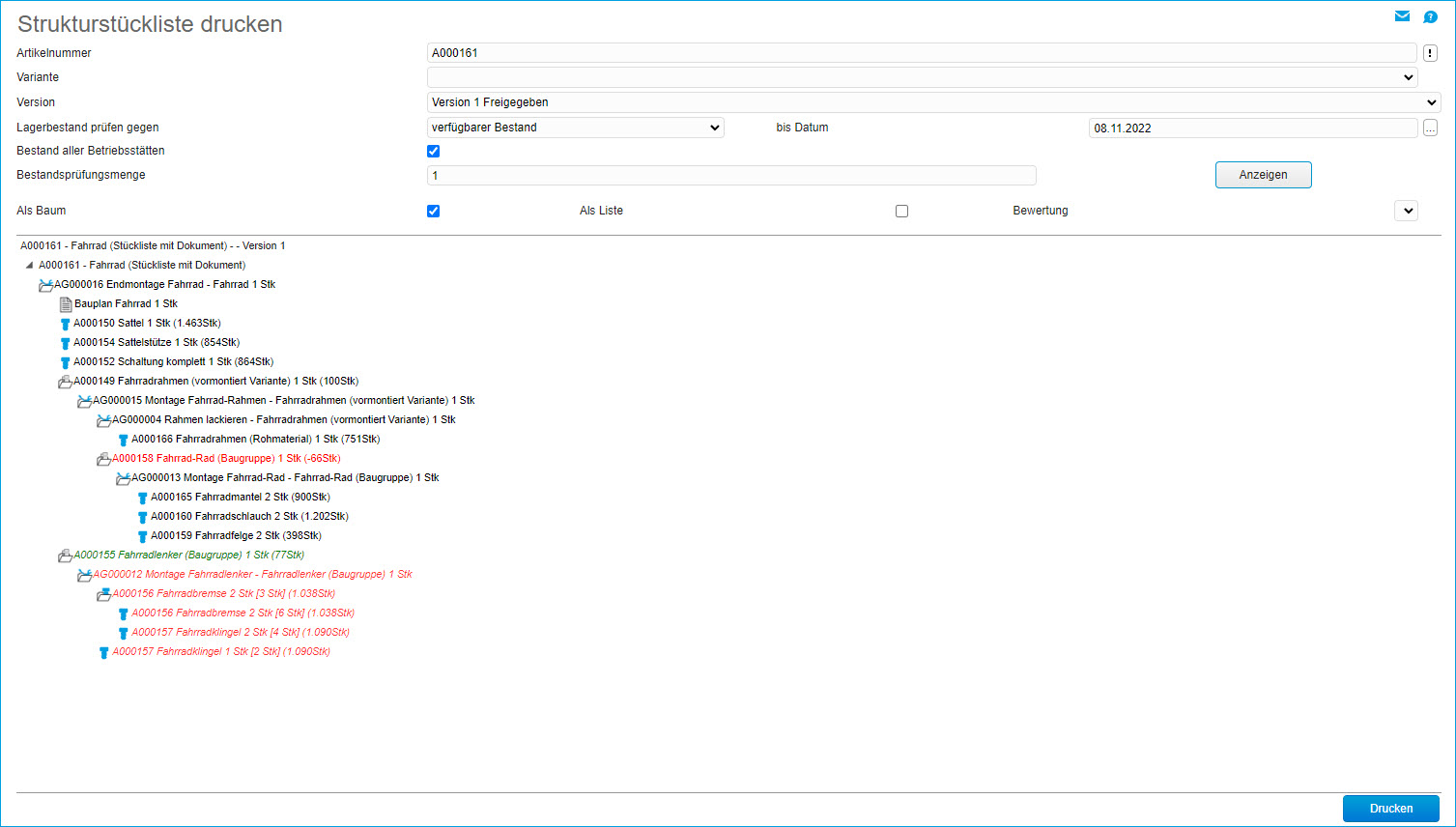 Strukturstückliste 0