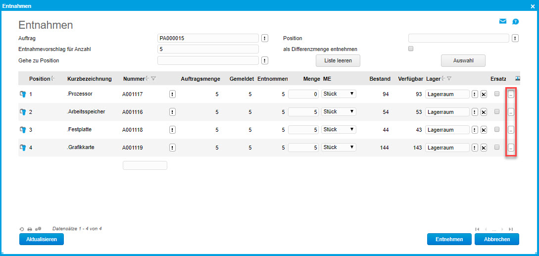 Produktionsauftrag bearbeiten 24