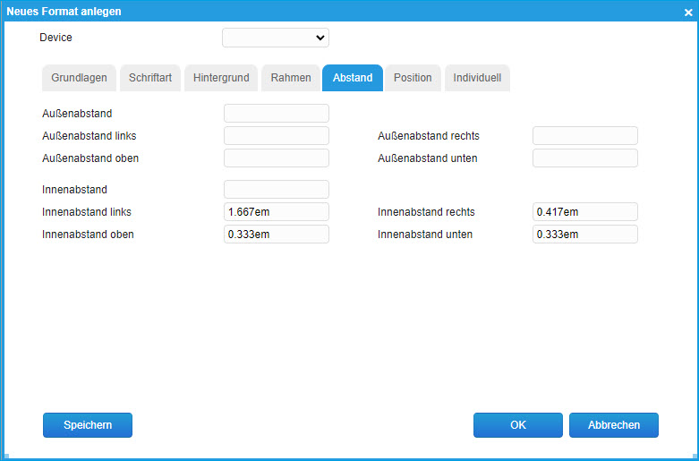 Formateinstellungen 5