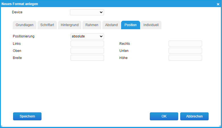 Formateinstellungen 6
