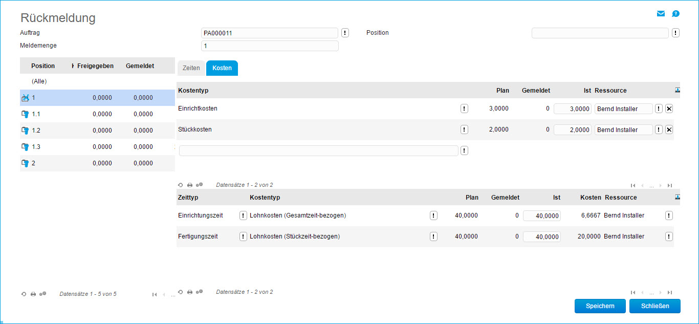 Produktionsauftrag bearbeiten 38