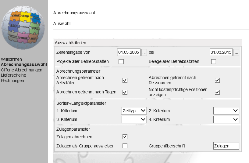 Projektabrechnung 0