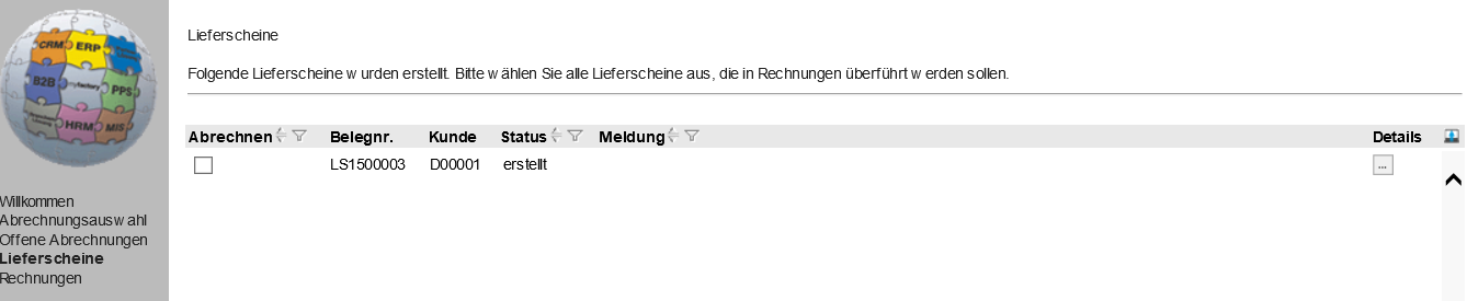 Projektabrechnung 2