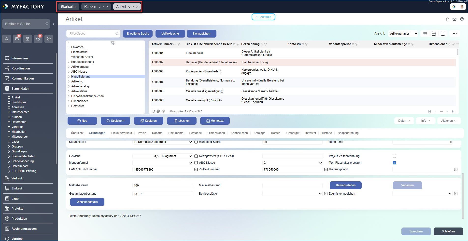 Myfactory-Register 0