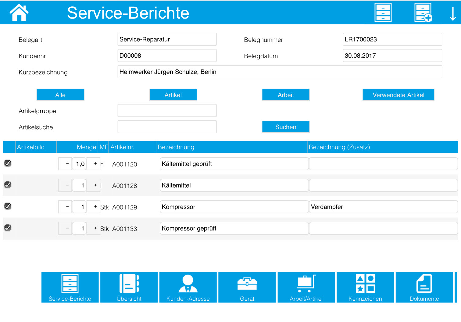 Service-Berichte 14
