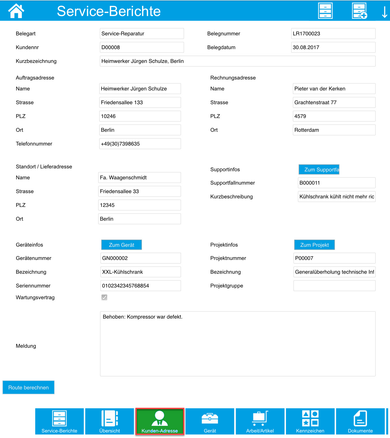 Service-Berichte 8