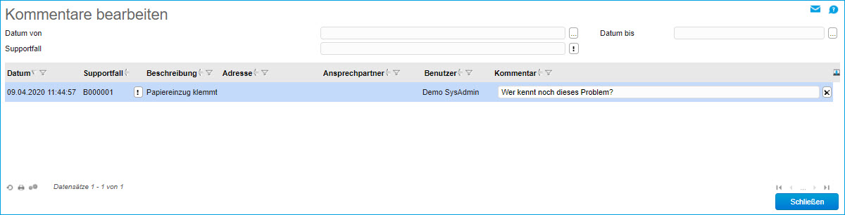 Kommentare bearbeiten 0