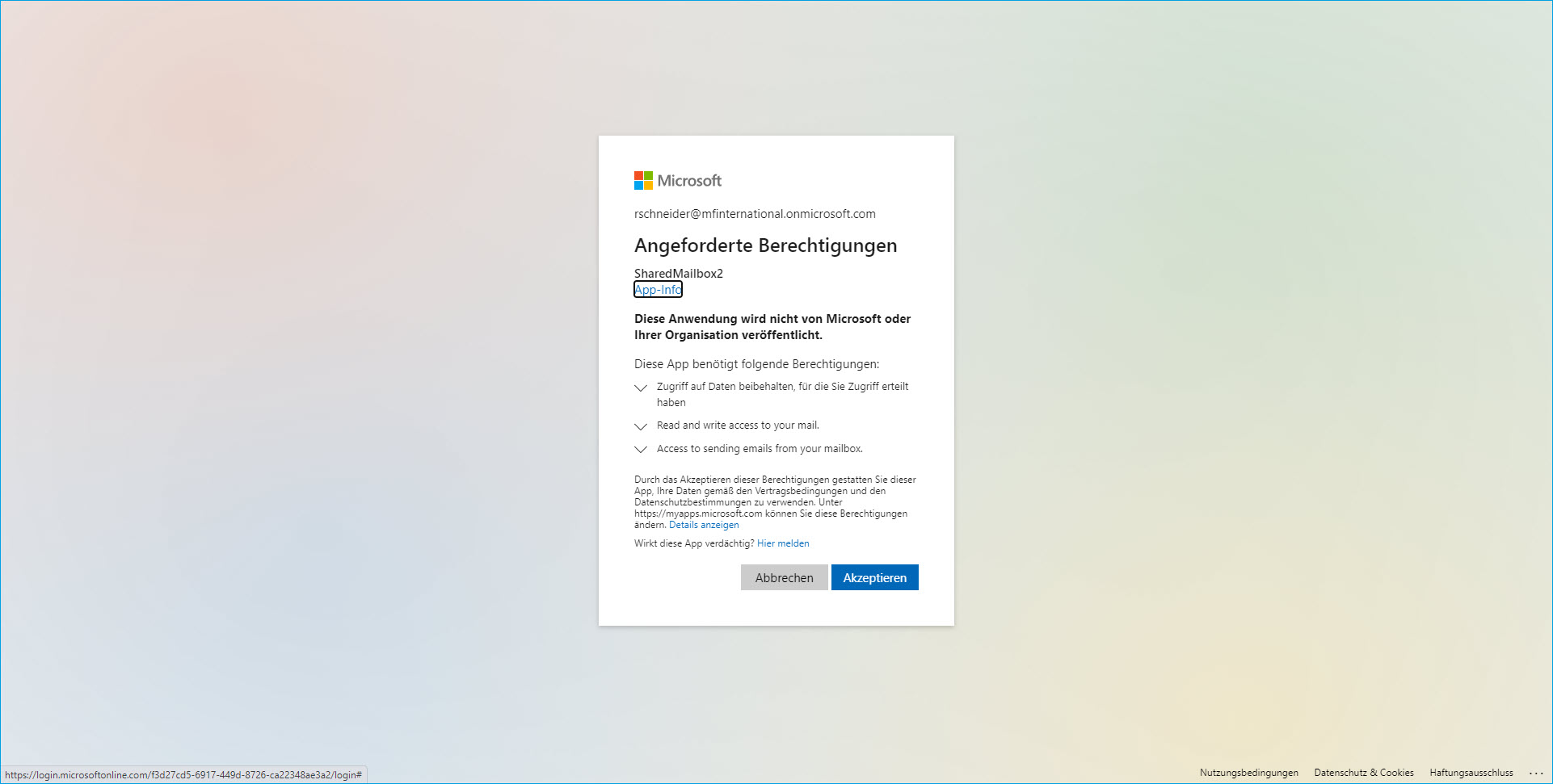 IMAP-Shared Mailbox mit OAuth 2.0 einrichten 14
