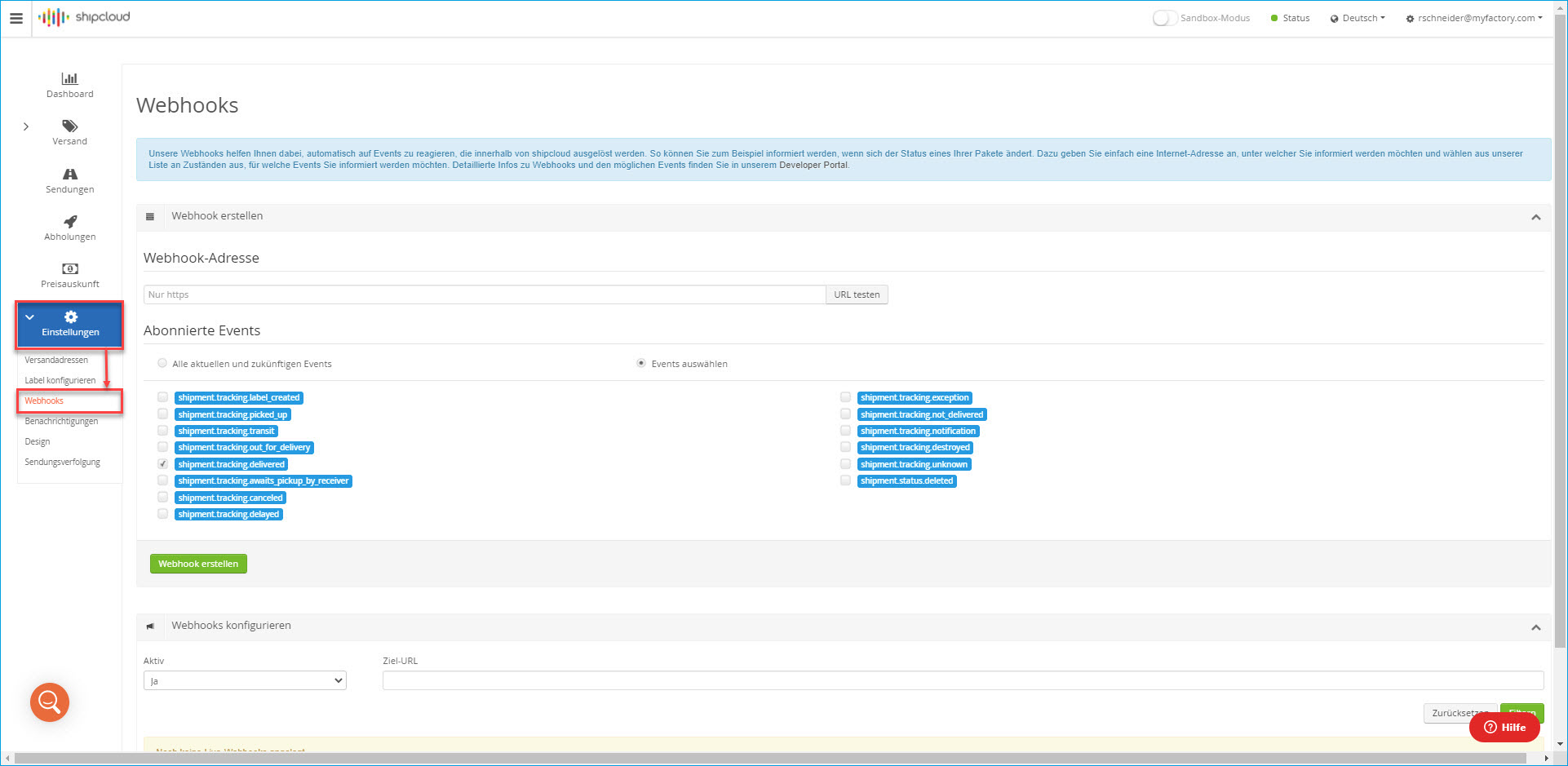 shipcloud-API 4