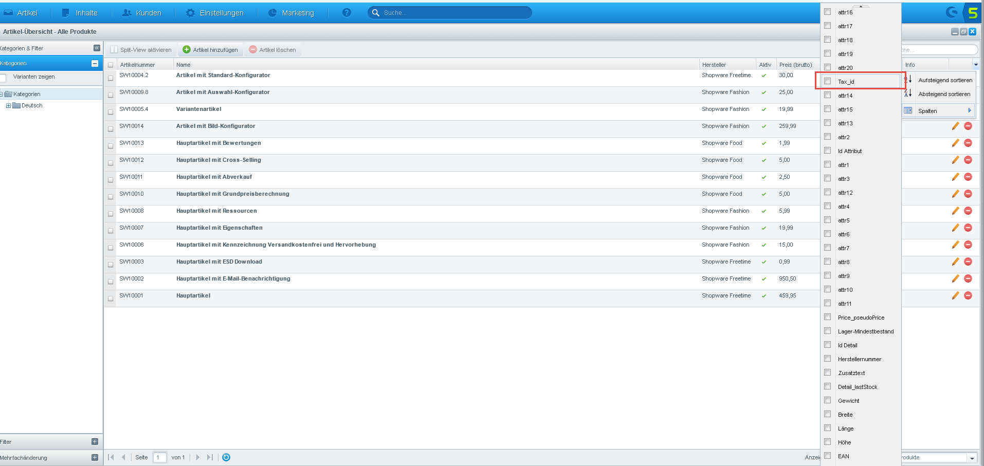 Shopware-Schnittstelle 5.x 3