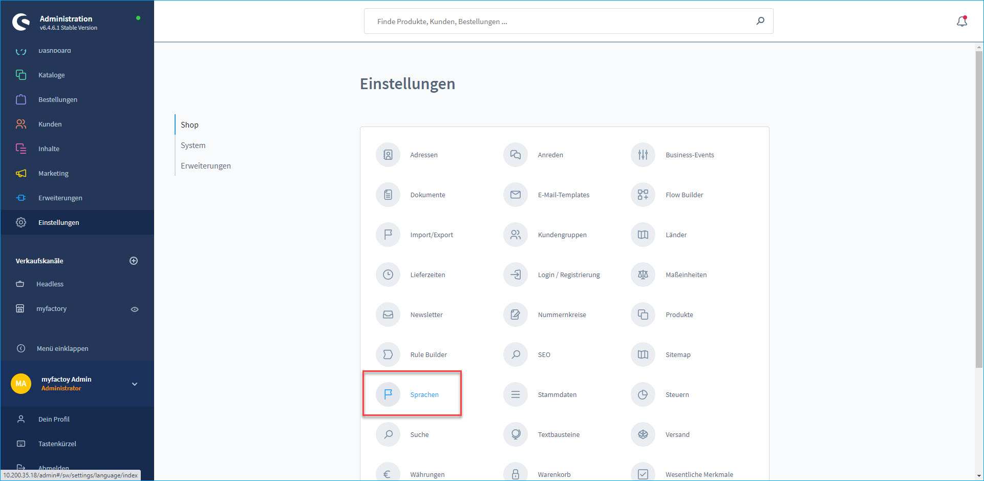 Shopware-Schnittstelle 6.x 28