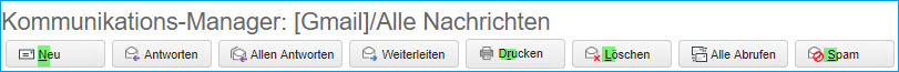 Tastatur-Shortcuts in der myfactory 1