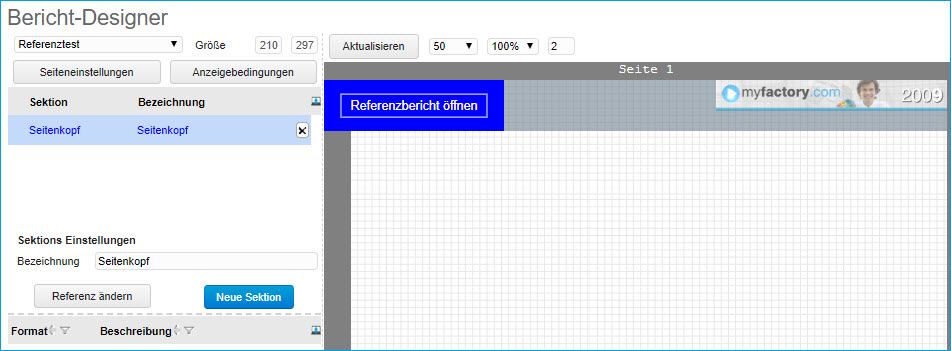 Grundsätzlicher Aufbau der Smart Reports und des Bericht-Designers 12