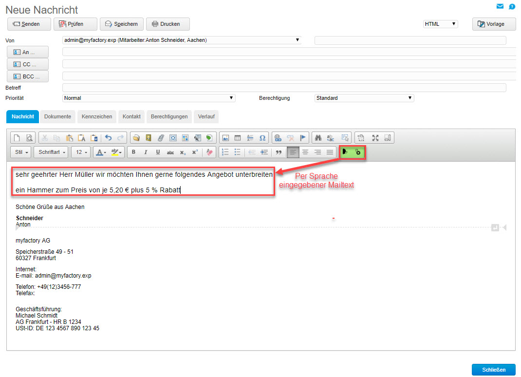 So nutzen Sie die Chrome-Spracheingabe in der myfactory 2