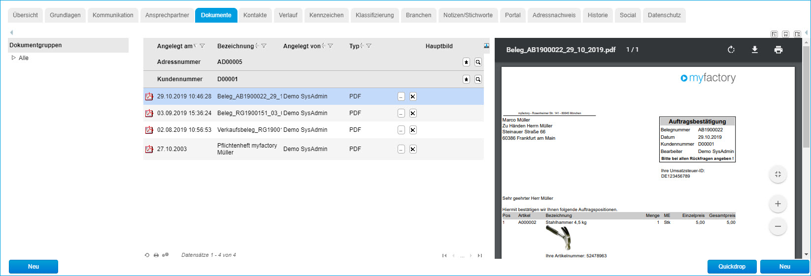 Register Dokumente 3