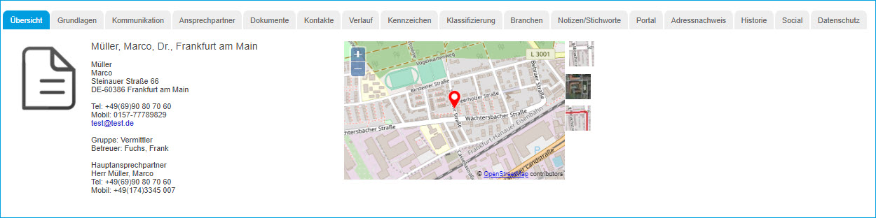 Register Übersicht 0