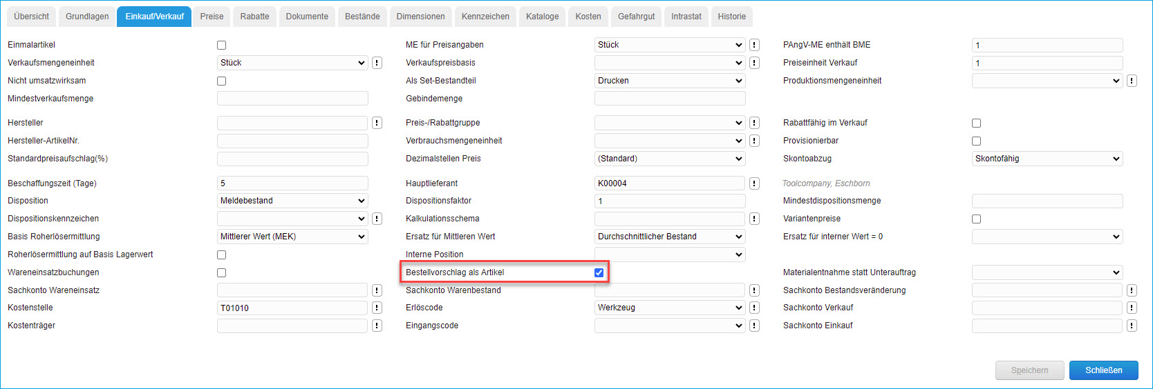 Register Einkauf/Verkauf 3