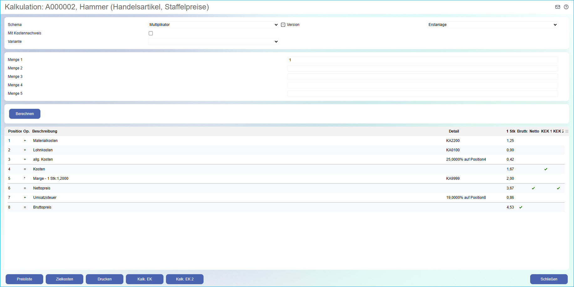 Schaltfläche Aktionen 1
