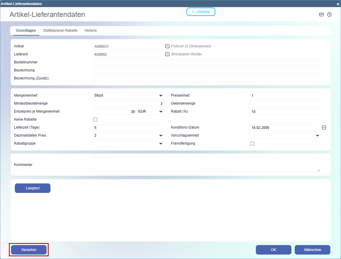 Schaltfläche Daten 10