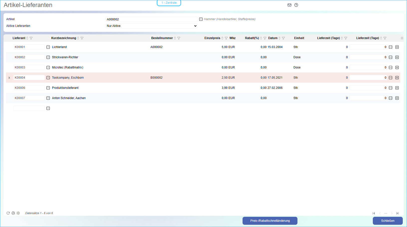 Schaltfläche Daten 5