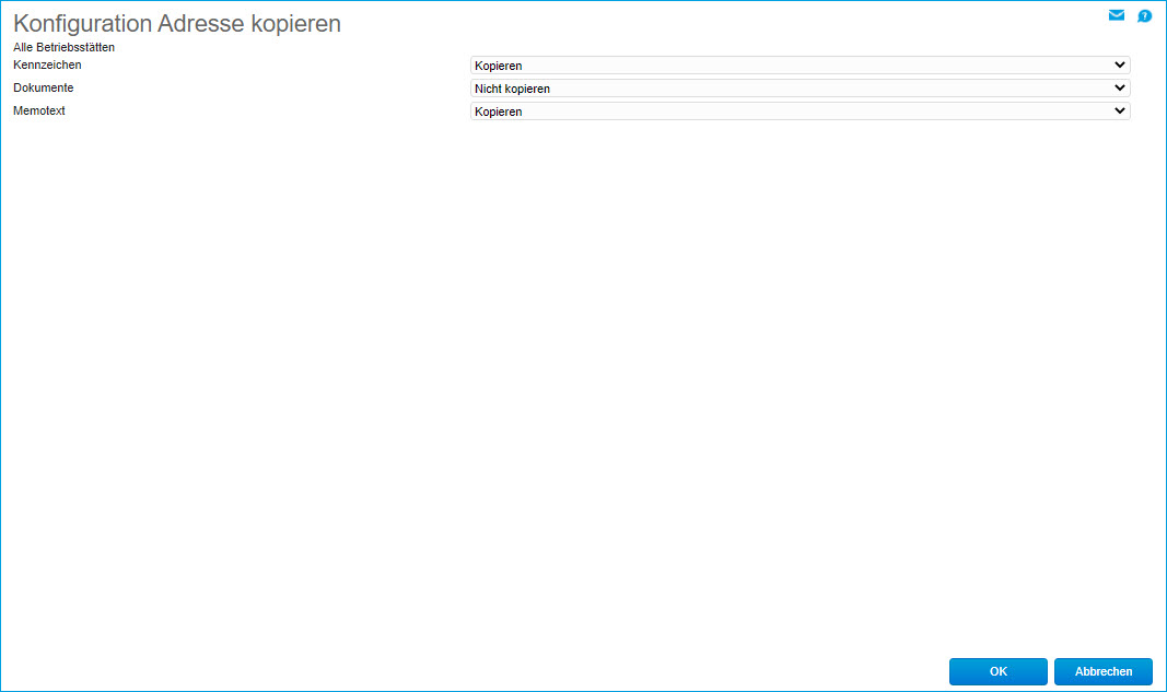 Konfiguration Adresse kopieren 0