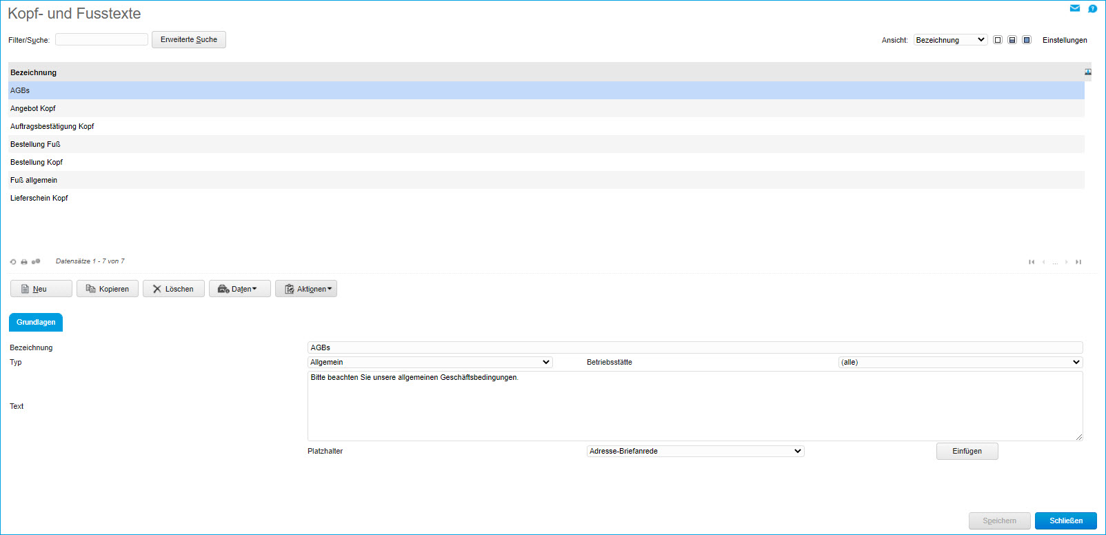 Kopf- und Fußtexte 0