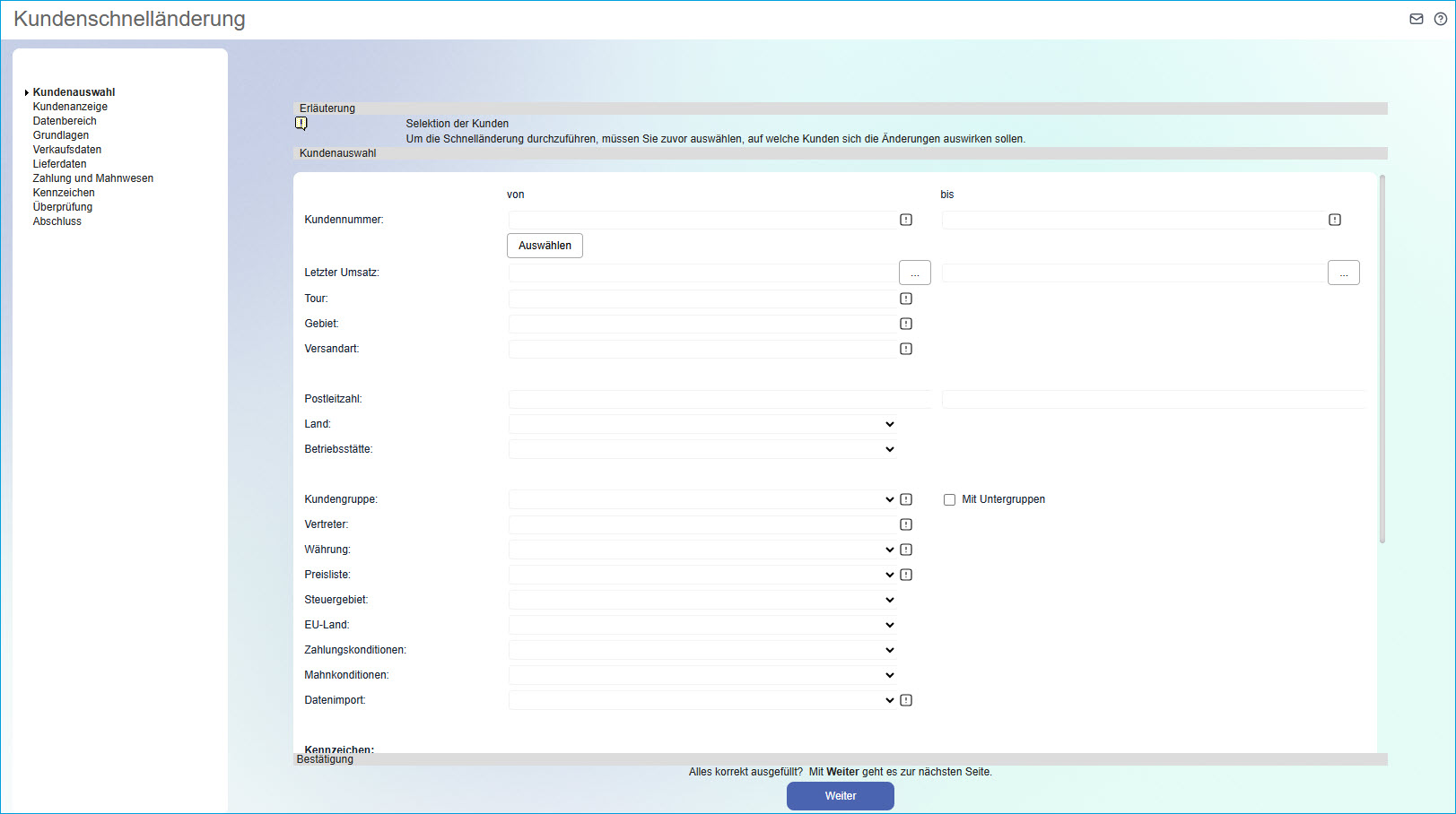 Kundenschnelländerung 0