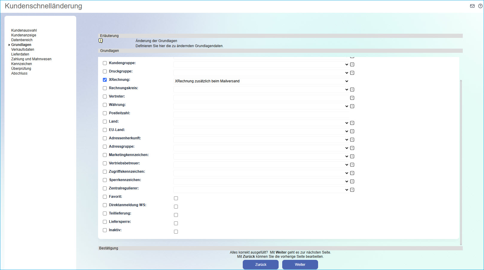 Kundenschnelländerung 4