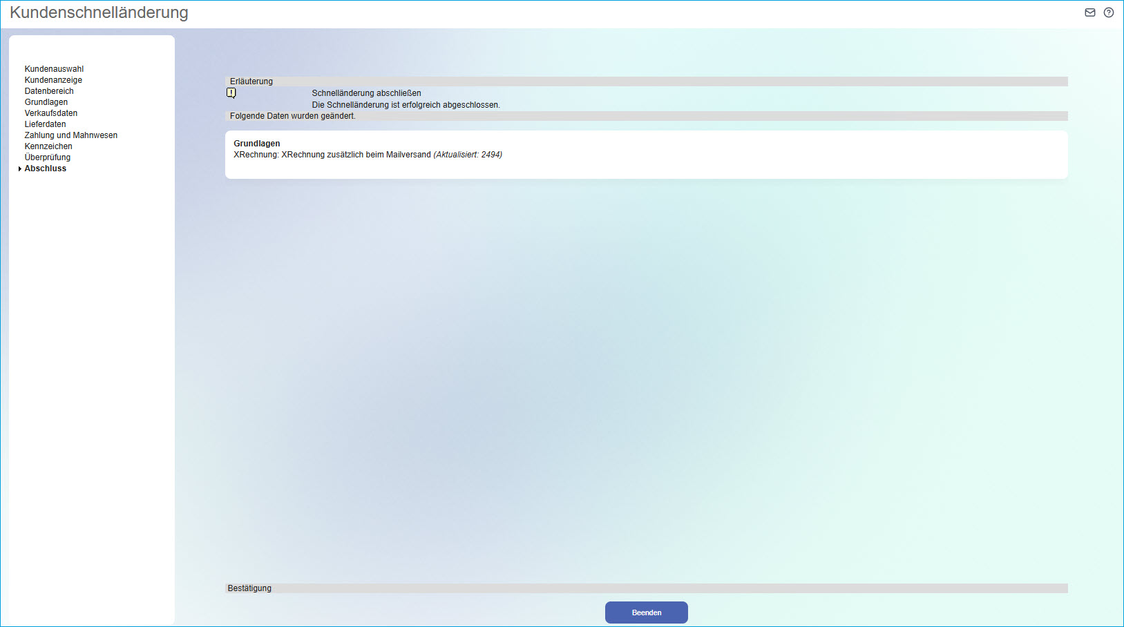 Kundenschnelländerung 6