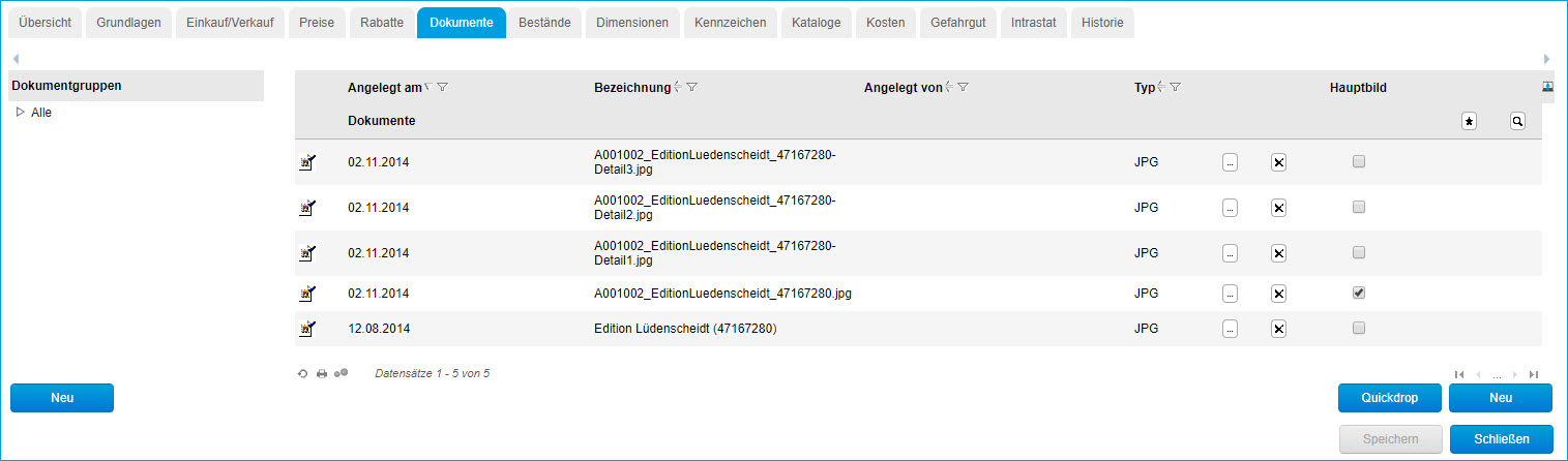 Register Dokumente 0