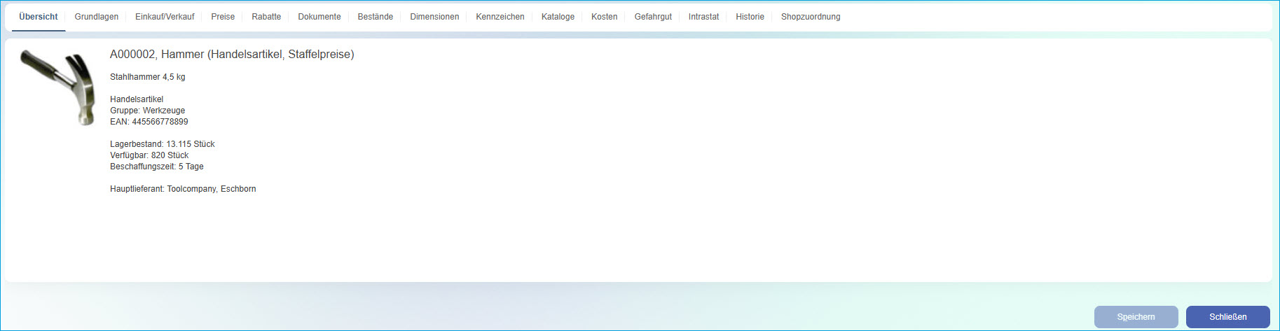 Register Übersicht 0