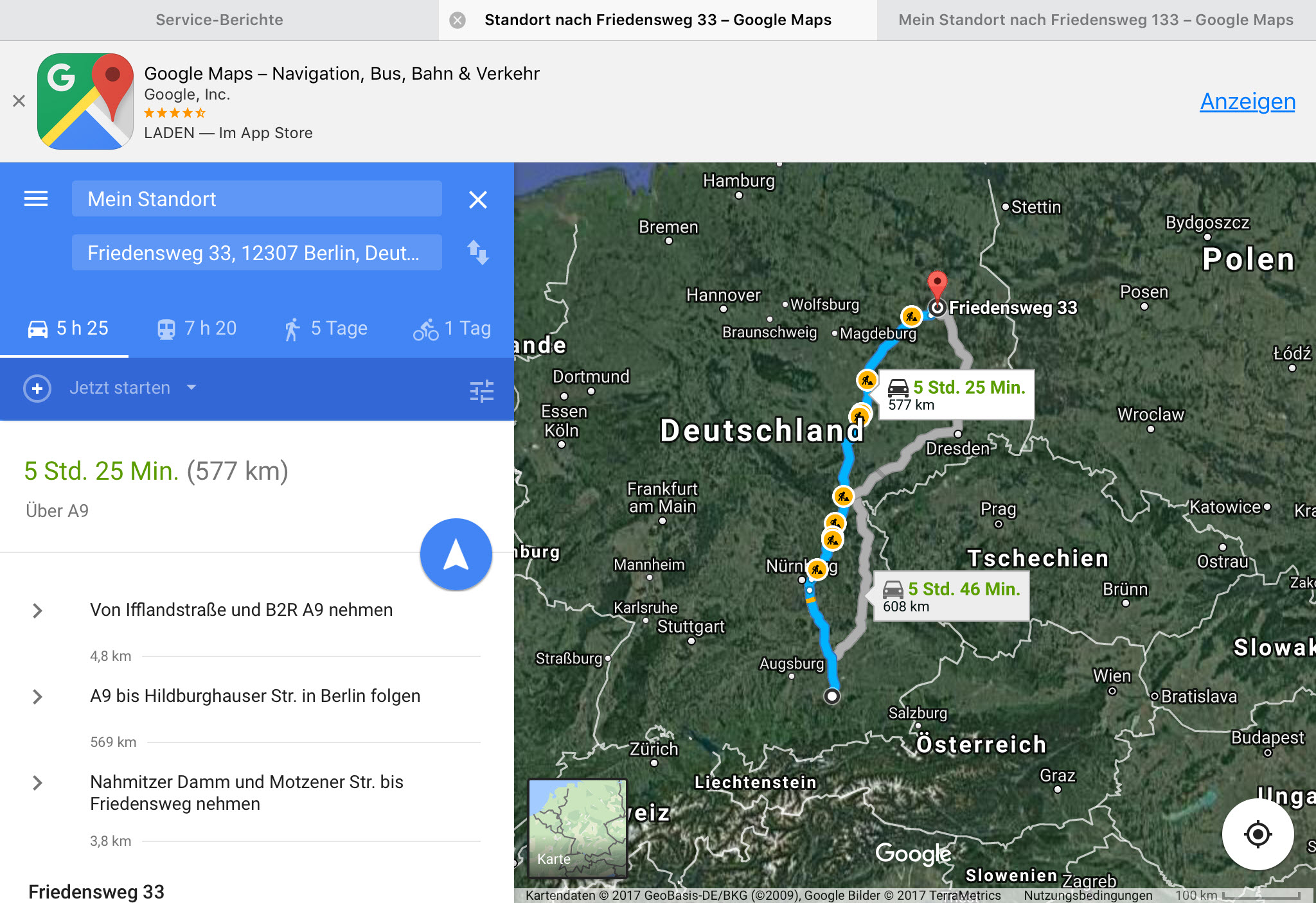 Service-Berichte - Logik der Standortsuche 2