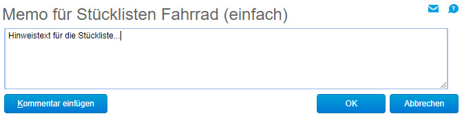 Optionen Memotext 0