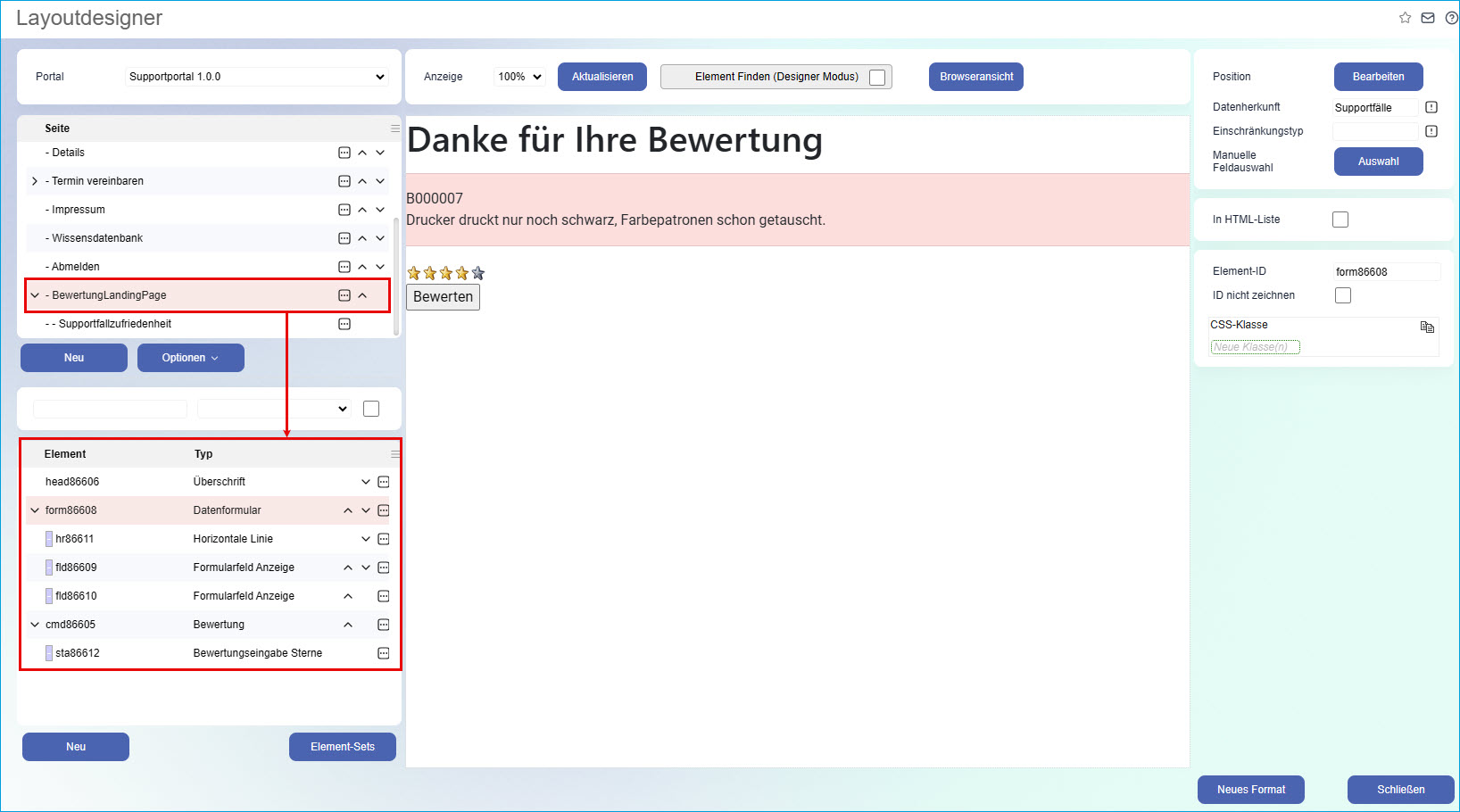 Supportfallbewertung / Supportfallzufriedenheit per Link 6