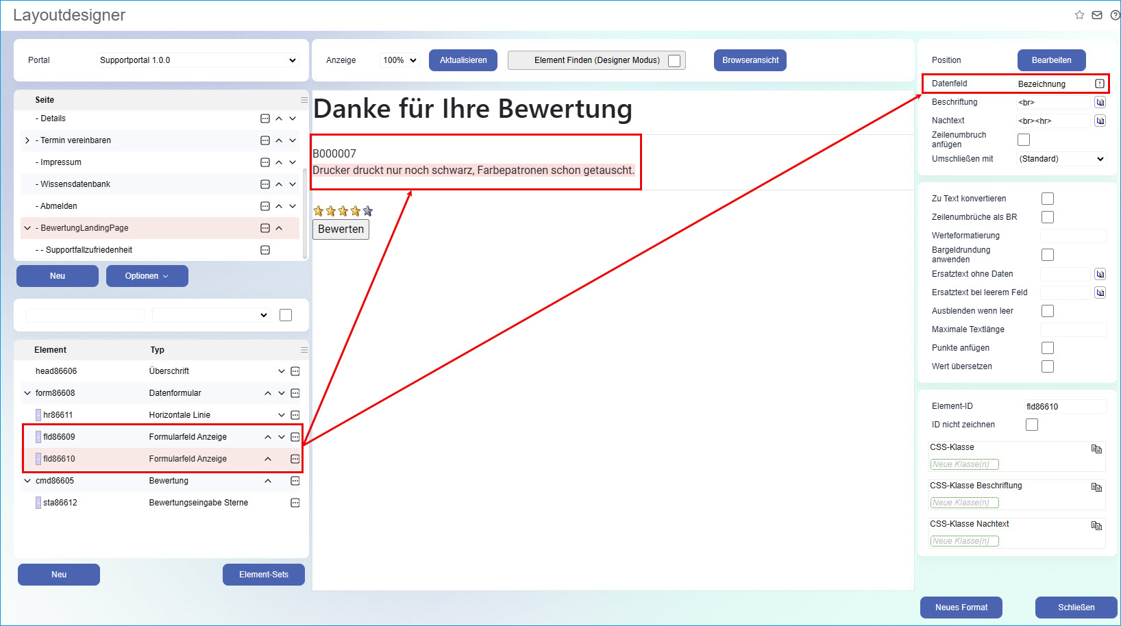 Supportfallbewertung / Supportfallzufriedenheit per Link 8