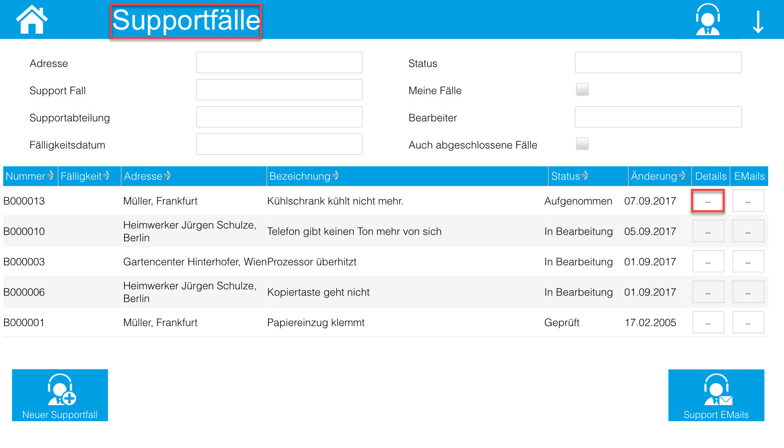 Service-Bericht über Supportfall erstellen  0