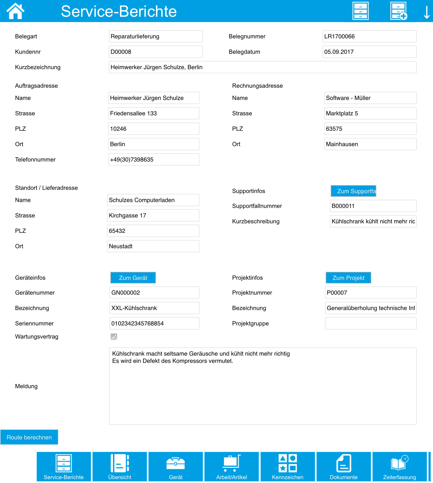 Service-Berichte 3