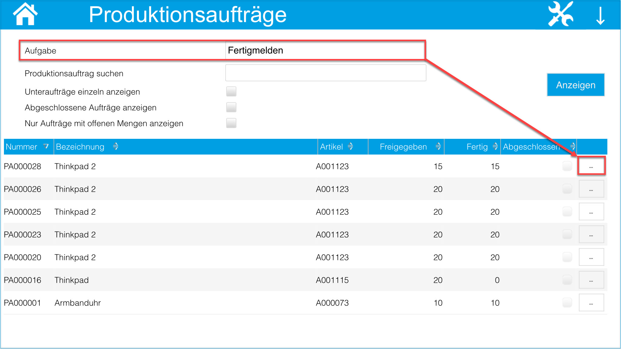Produktionsaufträge 1