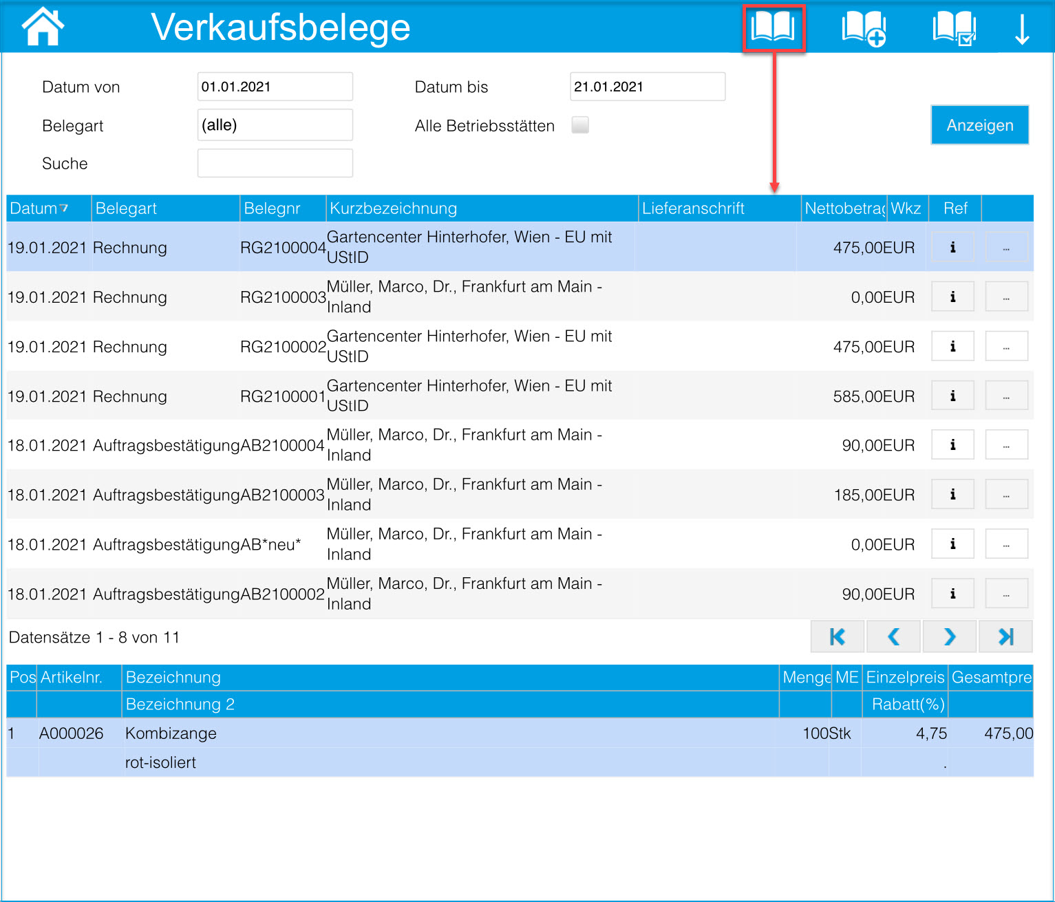 Verkaufsbelege 1