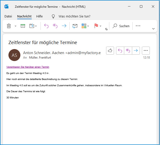 Digitalisierungstemplate: Terminvorschläge verschicken 23