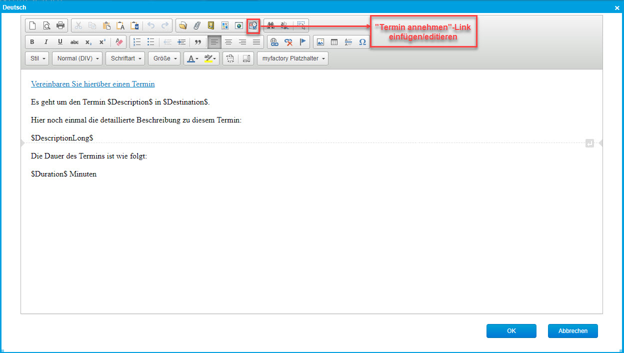 Digitalisierungstemplate: Terminvorschläge verschicken 3