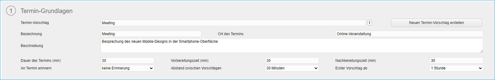 Terminvorschläge verschicken 1