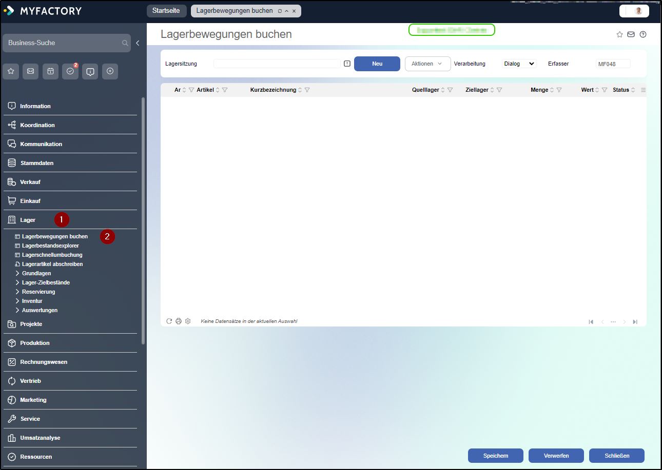 Tutorial: Wie erfasse ich eine Lagerbuchung? 0